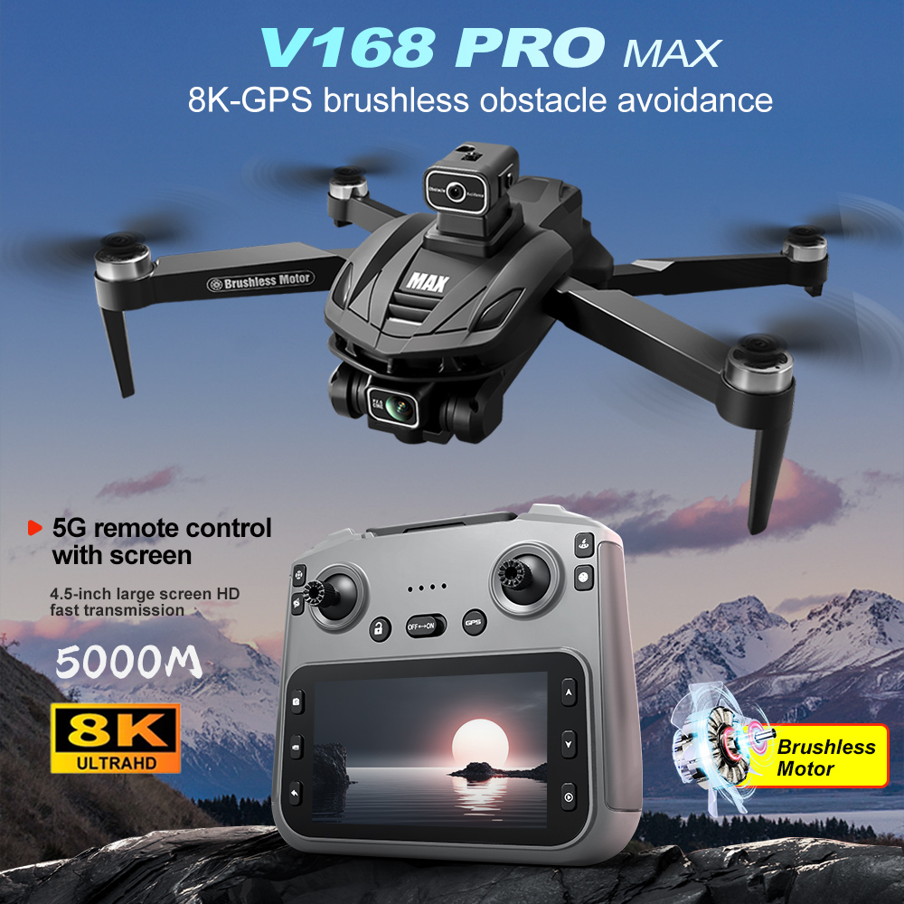 V168 PRO Max GPS Drone 8K Prof - Drone Camera Professional avaliação e preço