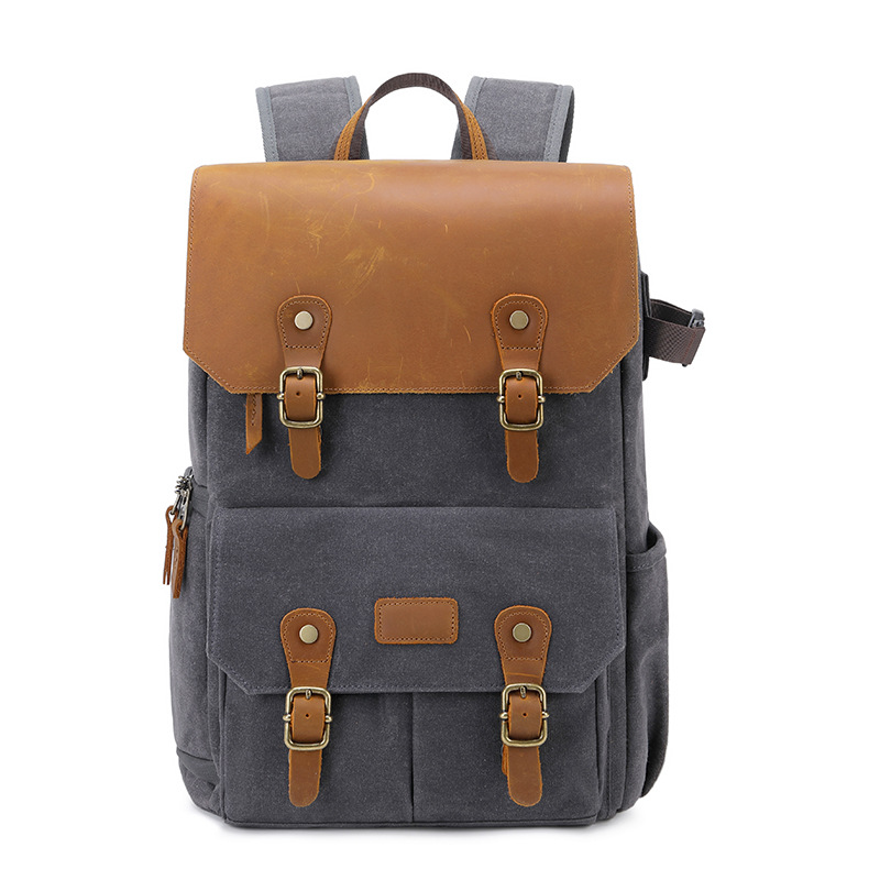 Mochila de lona retrô para via - Drone Camera Waterproof avaliação e preço